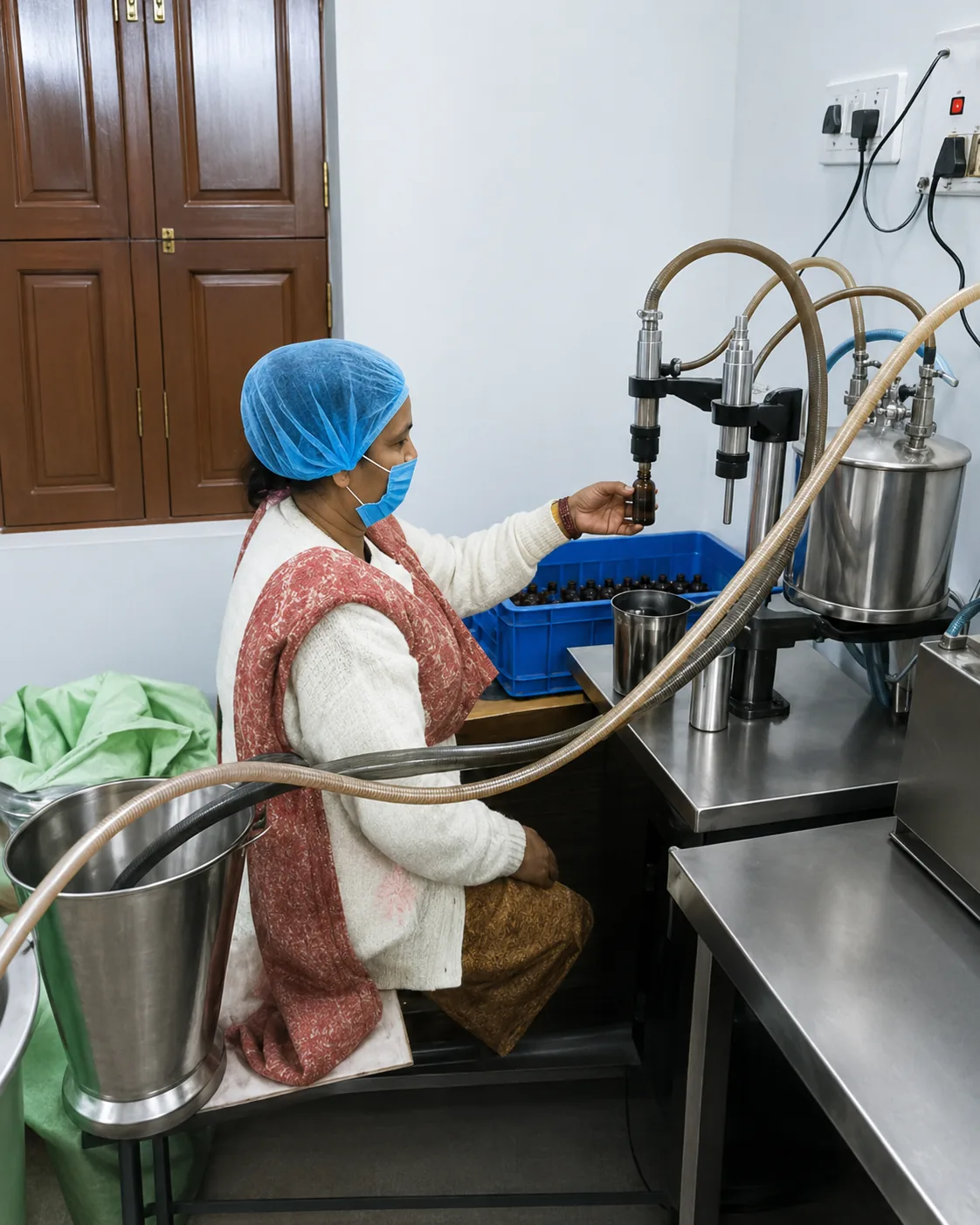 Bottle filling equipment at Quality Pharmaceuticals